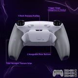 eXtremeRate RISE Plus MAX Back Paddles Kit with Clicky Trigger Stops & Rubberized Grip for PS5 Controller BDM-030/040/050 - White Gray - GQTPFM002M2