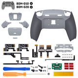 eXtremeRate RISE Plus MAX Back Paddles Kit with Clicky Trigger Stops & Rubberized Grip for PS5 Controller BDM-010/020 - New Hope Gray & Classic Gray - GQTPFM006