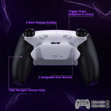 eXtremeRate RISE Plus MAX Back Paddles Kit with Clicky Trigger Stops & Rubberized Grip for PS5 Controller BDM-010/020 - White Black - White - GQTPFM003