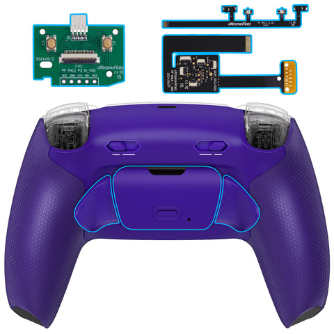 eXtremeRate RISE Plus MAX Back Paddles Kit with Clicky Trigger Stops & Rubberized Grip for PS5 Controller BDM-010/020 - Galactic Purple - GQTPFM005