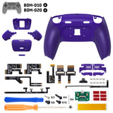 eXtremeRate RISE Plus MAX Back Paddles Kit with Clicky Trigger Stops & Rubberized Grip for PS5 Controller BDM-010/020 - Galactic Purple - GQTPFM005