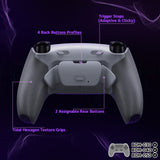 eXtremeRate RISE Plus MAX Back Paddles Kit with Clicky Trigger Stops & Rubberized Grip for PS5 Controller BDM-030/040/050 - New Hope Gray & Classic Gray - GQTPFM006M2