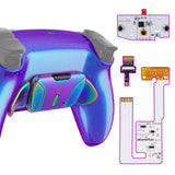 eXtremeRate Rainbow Aura Blue & Purple Real Metal Buttons (RMB) Version RISE4 V3 Remap Kit for PS5 Controller BDM-030/040/050 - Chameleon Purple Blue - YPFJ7014G4