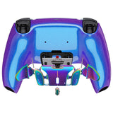 eXtremeRate Rainbow Aura Blue & Purple Real Metal Buttons (RMB) Version RISE4 V3 Remap Kit for PS5 Controller BDM-030/040/050 - Chameleon Purple Blue - YPFJ7014G4