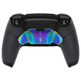 eXtremeRate Rainbow Aura Blue & Purple Real Metal Buttons (RMB) Version RISE4 V3 Remap Kit for PS5 Controller BDM-030/040/050 - Rubberized Black - YPFJ7011G4