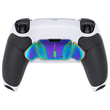 eXtremeRate Rainbow Aura Blue & Purple Real Metal Buttons (RMB) Version RISE4 V3 Remap Kit for PS5 Controller BDM-030/040/050 - Rubberized White Black - YPFJ7012G4