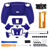 eXtremeRate Remappable RISE4 Remap Kit for PS5 Controller BDM-030/040/050 - Rubberized Cobalt Blue - YPFU6015G3