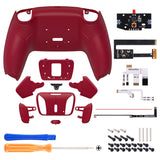 eXtremeRate Remappable Rise4 Remap Kit for PS5 Controller BDM-010/020 - Rubberized Volcanic Red - YPFU6014