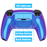 eXtremeRate Remappable RISE4 V3 Remap Kit for PS5 Controller BDM-030/040/050 - Chameleon Purple Blue - YPFP3008G4