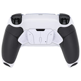 eXtremeRate Remappable RISE4 V3 Remap Kit for PS5 Controller BDM-030/040/050 - Rubberized Black Grips with White Back Paddles - YPFU6011G4