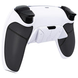 eXtremeRate Remappable RISE4 V3 Remap Kit for PS5 Controller BDM-030/040/050 - Rubberized Black Grips with White Back Paddles - YPFU6011G4