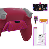 eXtremeRate Remappable RISE4 V3 Remap Kit for PS5 Controller BDM-030/040/050 - Rubberized Cosmic Red - YPFU6008G4