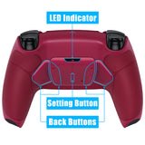 eXtremeRate Remappable RISE4 V3 Remap Kit for PS5 Controller BDM-030/040/050 - Rubberized Cosmic Red - YPFU6008G4