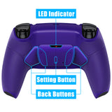 eXtremeRate Remappable RISE4 V3 Remap Kit for PS5 Controller BDM-030/040/050 - Rubberized Galactic Purple - YPFU6007G4