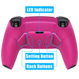 eXtremeRate Remappable RISE4 V3 Remap Kit for PS5 Controller BDM-030/040/050 - Rubberized Nova Pink - YPFU6009G4