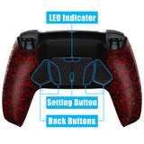 eXtremeRate Remappable RISE4 V3 Remap Kit for PS5 Controller BDM-030/040/050 - Textured Red - YPFP3004G4