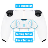 eXtremeRate Remappable RISE4 V3 Remap Kit for PS5 Controller BDM-030/040/050 - White - YPFP3006G4