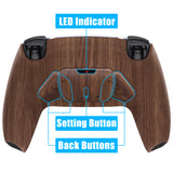 eXtremeRate Remappable RISE4 V3 Remap Kit for PS5 Controller BDM-030/040/050 - Wood Grain - YPFS2001G4