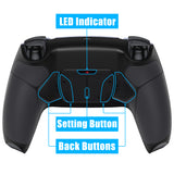 eXtremeRate Remappable RISE4 V3 Remap Kit for PS5 Controller BDM-030/040/050/060 - Rubberized Black - YPFU6001G5