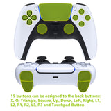 eXtremeRate Remappable RISE4 V3 Remap Kit for PS5 Controller BDM-030/040/050/060 - Rubberized White Black- Black - YPFU6010G5
