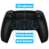 eXtremeRate Remappable RISE4 V3 Remap Kit for PS5 Controller BDM-030/040/050/060 - Textured Black - YPFP3002G5