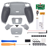 eXtremeRate Remappable RISE V3 Remap Kit for PS5 Controller BDM-030/040/050 - Rubberized Classic Gray - XPFU6012G4