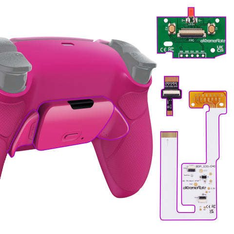 eXtremeRate Remappable RISE V3 Remap Kit for PS5 Controller BDM-030/040/050 - Rubberized Nova Pink - XPFU6009G4