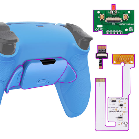 eXtremeRate Remappable RISE V3 Remap Kit for PS5 Controller BDM-030/040/050 - Rubberized Starlight Blue - XPFU6006G4