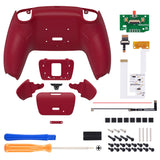 eXtremeRate Remappable RISE V3 Remap Kit for PS5 Controller BDM-030/040/050 - Rubberized Volcanic Red - XPFU6014G4