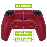 eXtremeRate Remappable RISE V3 Remap Kit for PS5 Controller BDM-030/040/050 - Rubberized Volcanic Red - XPFU6014G4