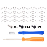 eXtremeRate 10 Pairs Replacement L2 R2 Trigger Buttons Springs for PS5 Controller Model BDM-030 & BDM-040, Repair Tools Set Screwdriver Open Shell Stick Screws for PS5 Controller - GC00290