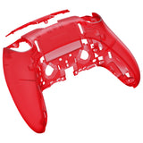 eXtremeRate Clear Red Custom Back Housing Bottom Shell Compatible with ps5 Edge Controller, DIY Replacement Back Shell Cover Compatible with ps5 Edge Controller - DQZEGM006