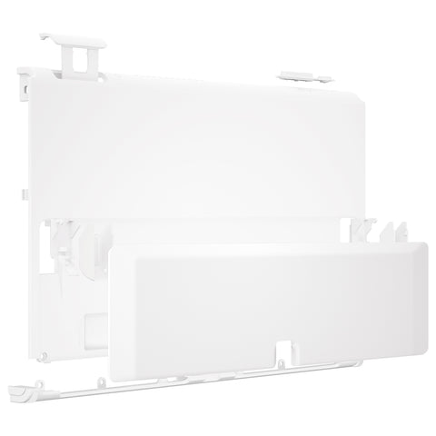 eXtremeRate White Console Back Plate DIY Replacement Housing Shell Case with Kickstand for Nintendo Switch OLED – Console and Joycon NOT Included - GLUSOP002