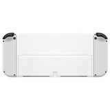 eXtremeRate White Console Back Plate DIY Replacement Housing Shell Case with Kickstand for Nintendo Switch OLED – Console and Joycon NOT Included - GLUSOP002