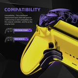 eXtremeRate Replacement Bottom Shell Case for Xbox Elite Series 2 Controller, Custom Chrome Gold Back Housing Shell Cover for Xbox Elite Series 2 Core Wireless Controller Model 1797 - WITHOUT Controller - XDHE2D001