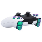 eXtremeRate Replacement D-pad R1 L1 R2 L2 Triggers Share Options Home Face Buttons Compatible with ps5 Edge Controller, Chameleon Green Purple Full Set Buttons Compatible with ps5 Edge Controller - JXTEGP010