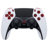 eXtremeRate Replacement D-pad R1 L1 R2 L2 Triggers Share Options Home Face Buttons Compatible with ps5 Edge Controller, Clear Red Full Set Buttons Compatible with ps5 Edge Controller - JXTEGM006