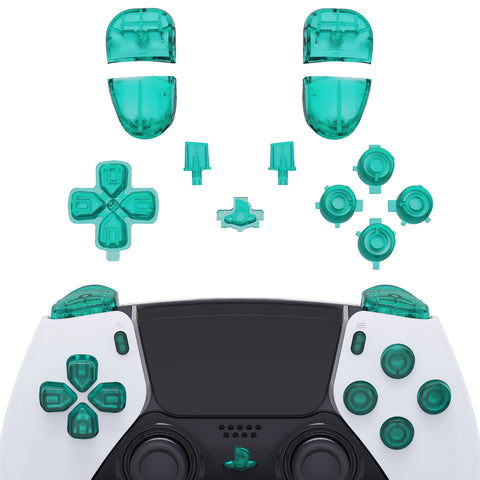 eXtremeRate Replacement D-pad R1 L1 R2 L2 Triggers Share Options Home Face Buttons Compatible with ps5 Edge Controller, Emerald Green Full Set Buttons Compatible with ps5 Edge Controller - JXTEGM005