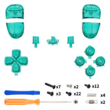 eXtremeRate Replacement D-pad R1 L1 R2 L2 Triggers Share Options Home Face Buttons Compatible with ps5 Edge Controller, Emerald Green Full Set Buttons Compatible with ps5 Edge Controller - JXTEGM005