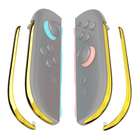 eXtremeRate Replacement Decorative Strips for Joycon 2 of Nintendo Switch 2 - Chrome Gold - CULNTD001