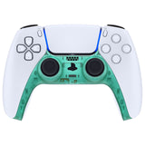 eXtremeRate Emerald Green Decorative Trim Shell for PS5 Controller, DIY Replacement Clip Shell for PS5 Controller, Custom Plates Cover for PS5 Controller w/ Accent Rings - GPFM5009