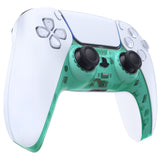 eXtremeRate Emerald Green Decorative Trim Shell for PS5 Controller, DIY Replacement Clip Shell for PS5 Controller, Custom Plates Cover for PS5 Controller w/ Accent Rings - GPFM5009