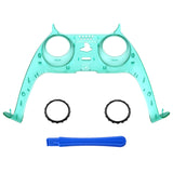 eXtremeRate Emerald Green Decorative Trim Shell for PS5 Controller, DIY Replacement Clip Shell for PS5 Controller, Custom Plates Cover for PS5 Controller w/ Accent Rings - GPFM5009