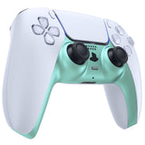 eXtremeRate Metallic Vista Green Decorative Trim Shell Compatible with ps5 Controller, DIY Replacement Clip Shell, Custom Plates Cover Compatible with ps5 Controller w/ Accent Rings - GPFP3022
