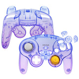 eXtremeRate Gradient Translucent Bluebell Replacement Faceplate Backplate with Buttons for Nintendo GameCube Controller - GCNP3007