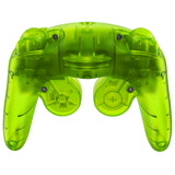 eXtremeRate Clear Lime Green Replacement Faceplate Backplate with Buttons for Nintendo GameCube Controller - GCNM5005