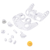 eXtremeRate Clear Replacement Faceplate Backplate with Buttons for Nintendo GameCube Controller - GCNM5003