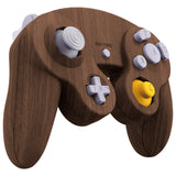 eXtremeRate Wood Grain Replacement Faceplate Backplate with Buttons for Nintendo GameCube Controller - GCNS2001