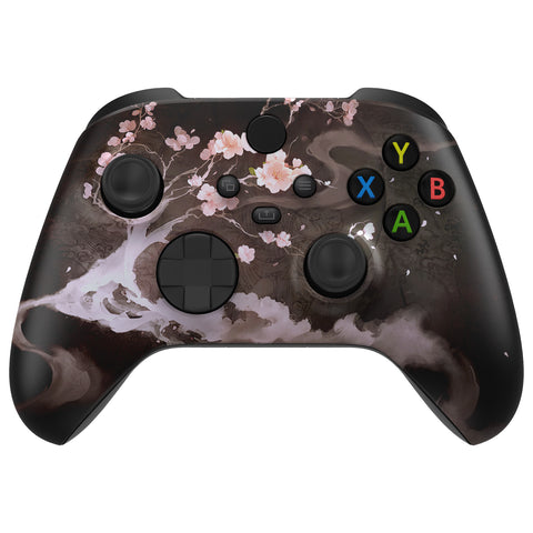 eXtremeRate Blossom In The Darkness Replacement Part Faceplate, Front Housing Shell Case for Xbox Series S & Xbox Series X Controller Accessories - Controller NOT Included - FX3R037