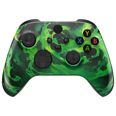 eXtremeRate Corrosion Magic Replacement Part Faceplate, Housing Shell Case for Xbox Series S & Xbox Series X Controller Accessories - Controller NOT Included - FX3T210